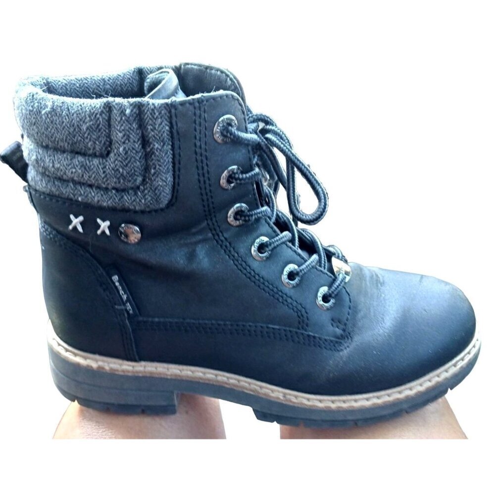 Womens Faux Leather Combat Boots Grunge Tomboy Gorpcore Dark Brown Size 6
